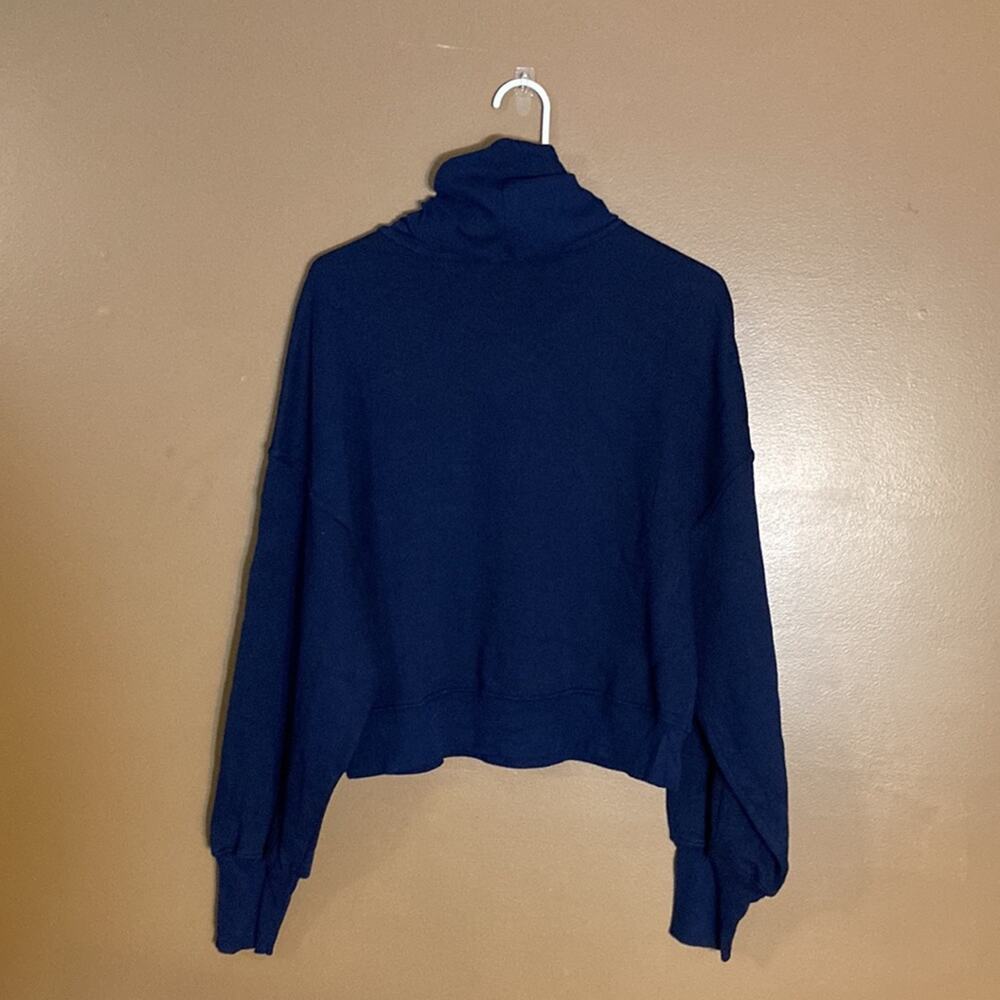 NWOT Agolde Cotton Balloon Sleeve Turtleneck Sweatshirt in Artic XS - Picture 8 of 12